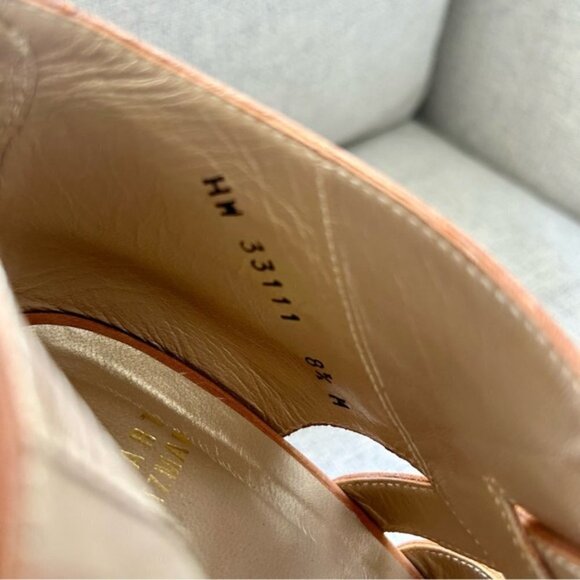 STUART Weitzman Tan Sandal Heels size 8.5 - Picture 7 of 9